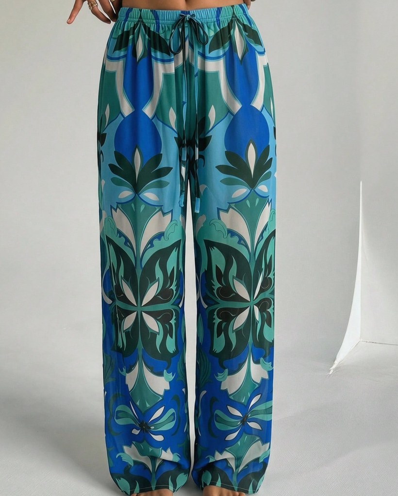 Calça estampada feminina PW